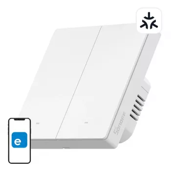 Interruptor de parede inteligente WiFi Matter SONOFF M5-2C-86W (2 canais)