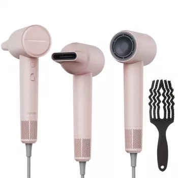 Secador de cabelo Lovio LVHD001PK com ionização e tecnologia AirFlow