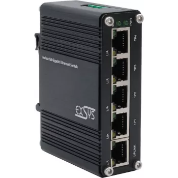 Switch Ethernet Exsys EX-62020 — 5 portas 10/100/1000Tx Gigabit não gerido