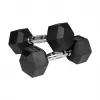 Discos de haltere HEX em ferro fundido revestidos a borracha 2x6 kg REBEL ACTIVE