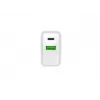 Carregador rápido de rede NATEC RIBERA 12V 20W USB-C PD 3.0 + USB-A Samsung AFC branco