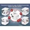 Fonte de alimentação de viagem GEMBIRD TPA-1A2C20-01-W — 20 W, USB-A (18 W) + 2× USB-C (20 W), ficha tipo E, branco