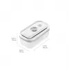 ZWILLING Fresh & Save 36803-003-0 conjunto de recipientes retangulares de vidro a vácuo, 3 un. (S/M/L, 0,35/0,75/1,6 L), borossilicato, adequado para micro-ondas/forno/máquina de lavar loiça, cinzento/transparente
