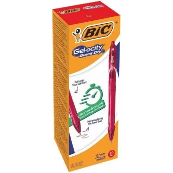 Caneta de gel BIC Gelocity QUICK DRY vermelho, pack de 12 494671
