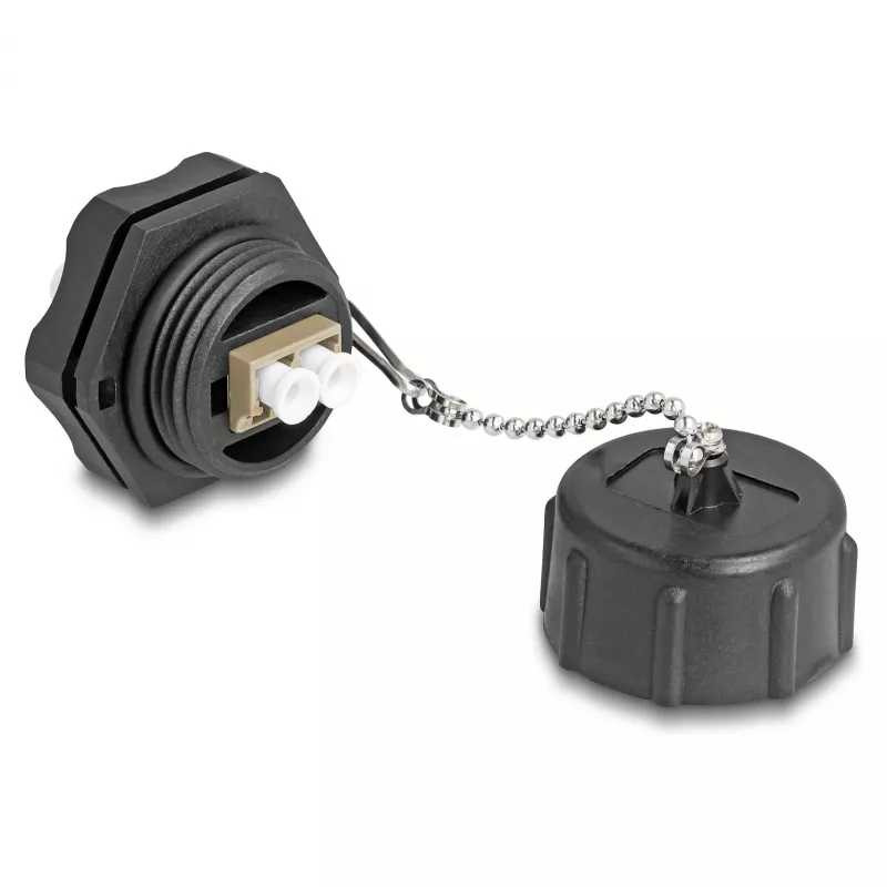 Conector de fibra ótica DeLOCK LC duplex para LC duplex multimodo IP68