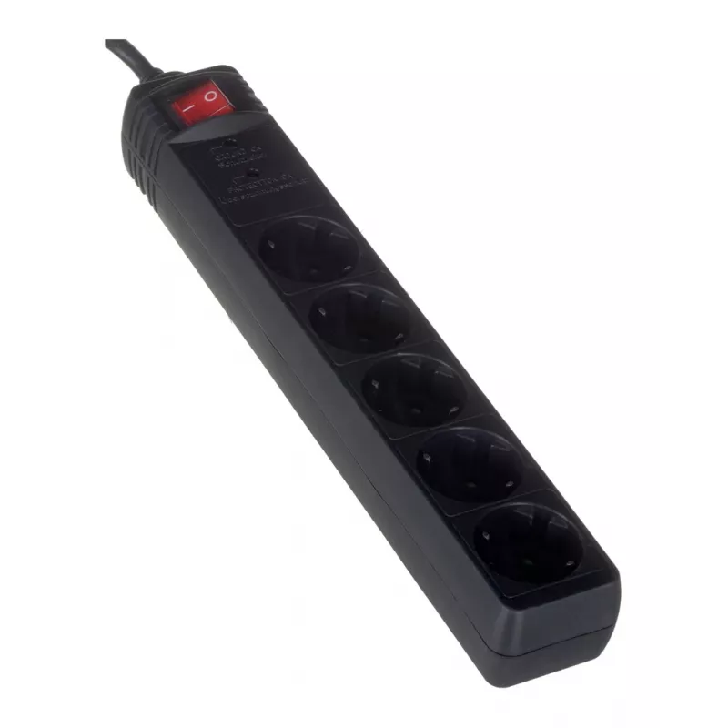 Proteção contra sobretensão EnerGenie SPG5-C-15 preto 5 tomadas AC 250 V 4,5 m