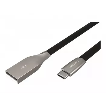 Cabo NATEC USB-C/A 2.0 1m prati 1m preto metal