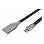Cabo NATEC USB-C/A 2.0 1m prati 1m preto metal