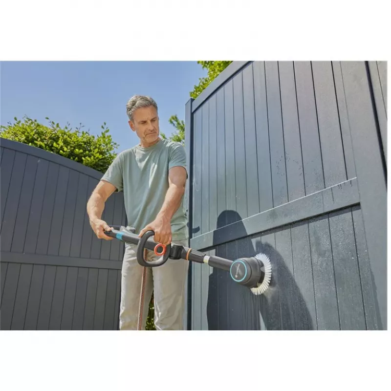 Escova de disco GARDENA Soft, para multireiniger AquaBrush a bateria, escova de lavagem (cinzento/turquesa)