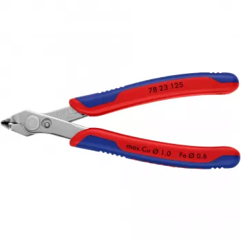 Knipex Super-Knips 78 23 125 Alicate de corte lateral para eletrónica e mecânica de precisão sem bisel 125 mm