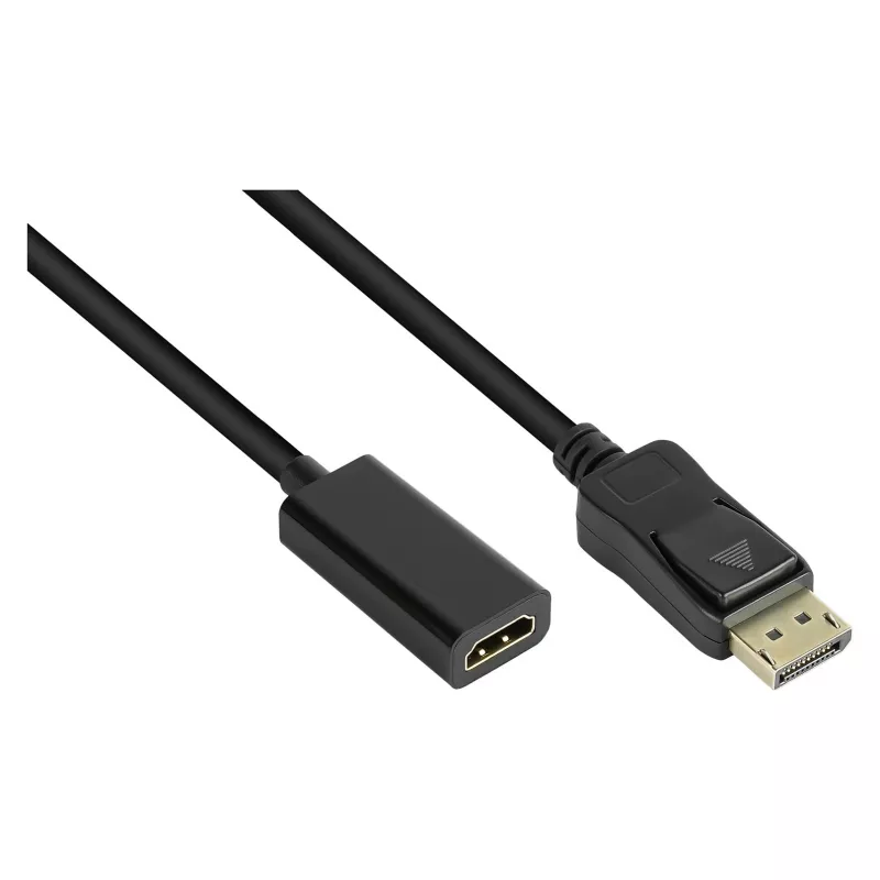 Good Connections adaptador DisplayPort 1.2 macho para HDMI 1.4b fêmea 4K @30Hz aprox. 20cm