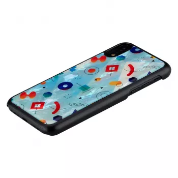 Capa de proteção iKins para iPhone XR – design Poppin Rock preto