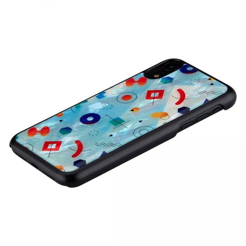 Capa de proteção iKins para iPhone XR – design Poppin Rock preto