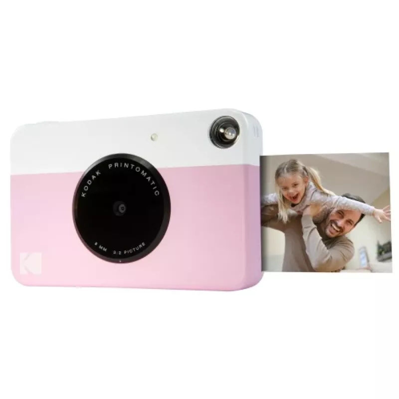 Máquina fotográfica instantânea Kodak PRINTOMATIC, 2x3'', Rosa