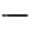 LANBERG PDU-07E-0200-IEC-BK PDU 1U 10A 7 tomadas francesas 2m preto