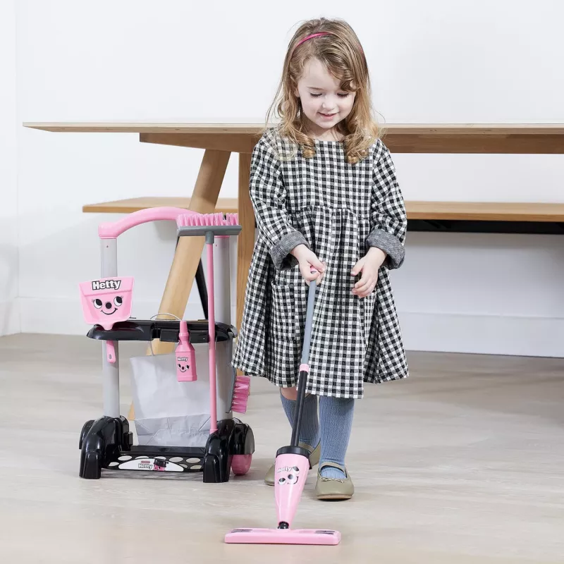 Carrinho de limpeza de brinquedo CASDON Hetty eletrodoméstico infantil rosa
