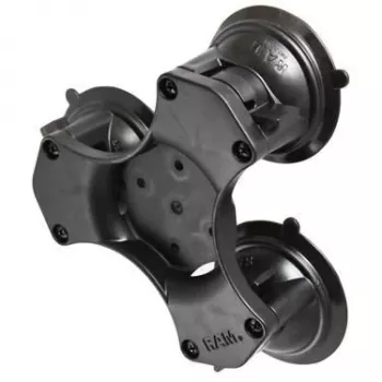 Base de ventosa tripla Twist-Lock RAM Mounts compósito preto RAP-365-224-1BU