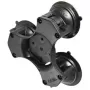 Base de ventosa tripla Twist-Lock RAM Mounts compósito preto RAP-365-224-1BU