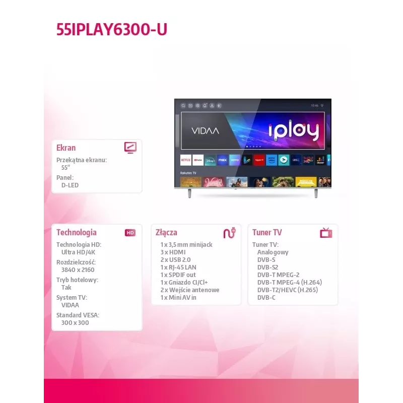 Televisor LED 55IPLAY6300-U 55