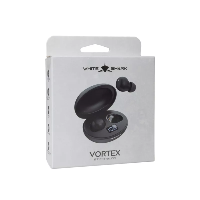Auscultadores sem fios White Shark GEB-TWS-02 Vortex preto