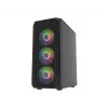 Caixa Fury Shobo SH4F com janela RGB e 4 ventoinhas MIDI Computador PC