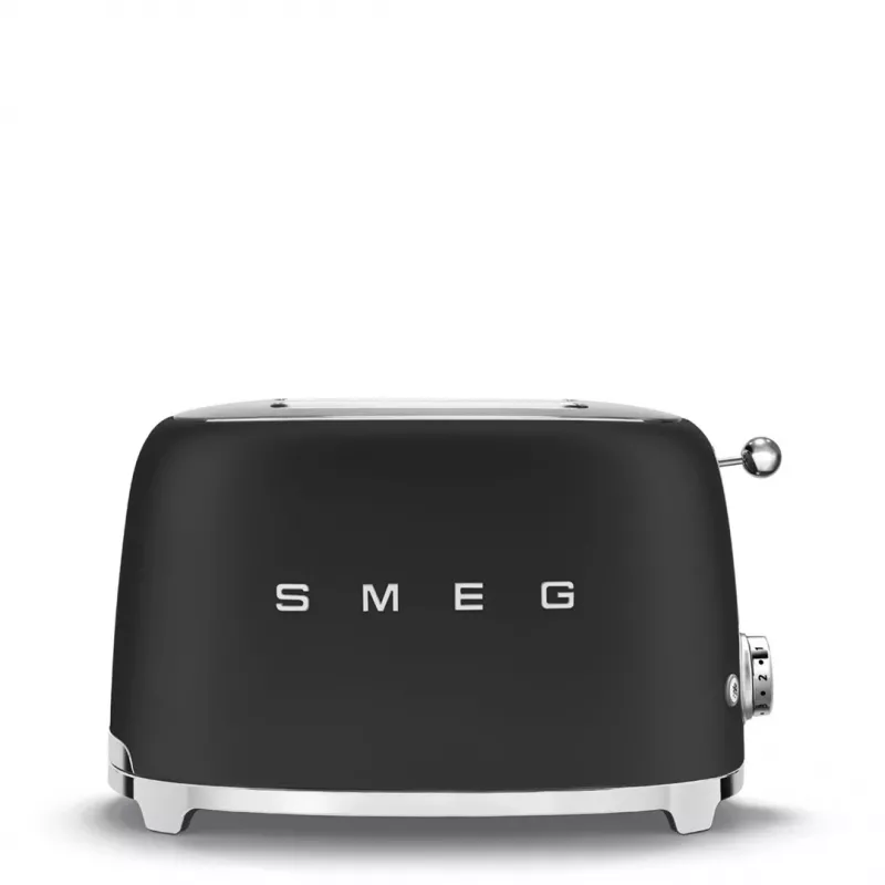 Torradeira Smeg 50's Style TSF01BLMEU 2 fatias preto aço inoxidável