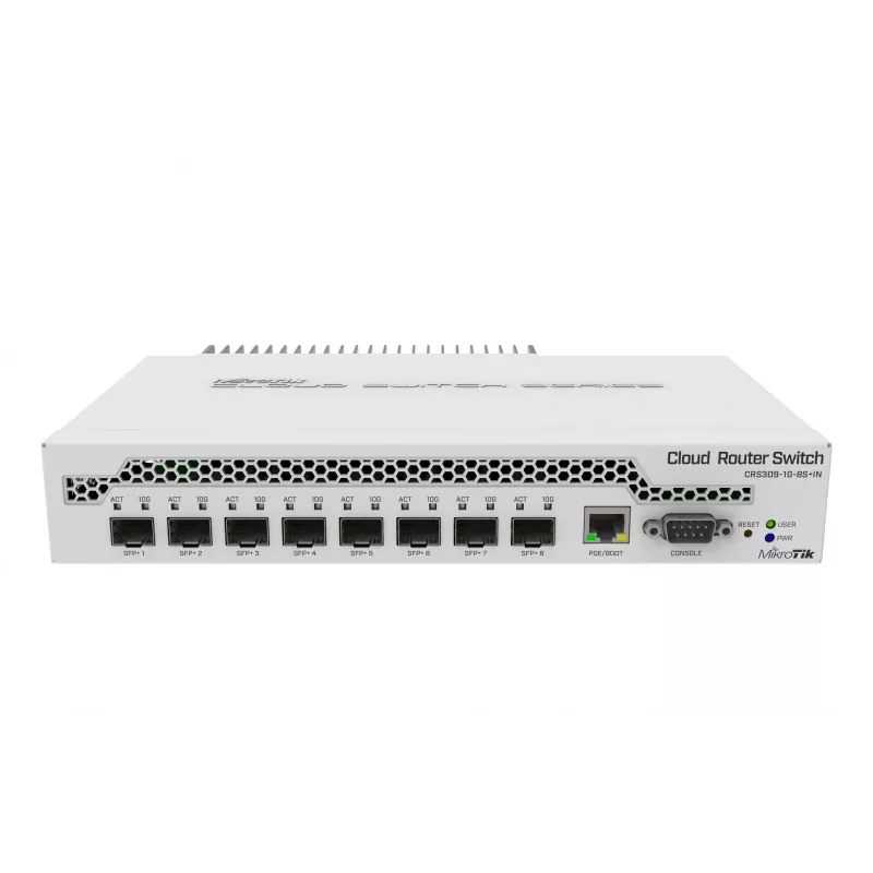 Mikrotik CRS309-1G-8S+ Gigabit Ethernet Gerido (10/100/1000) Power over Ethernet (PoE) Branco