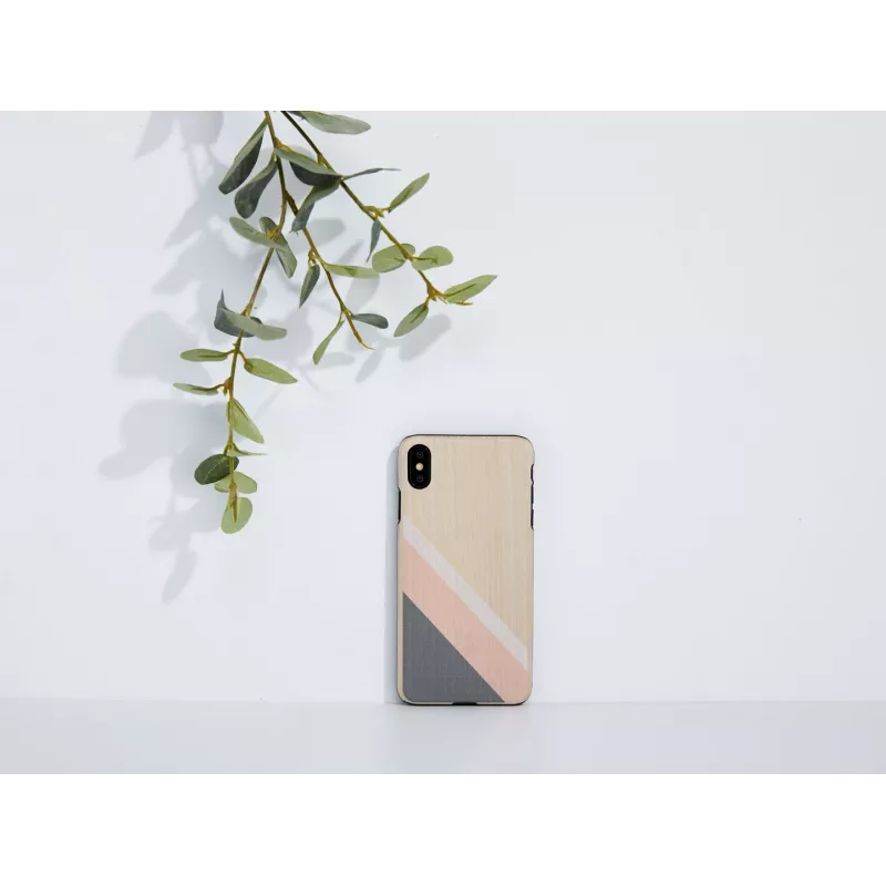 Capa para smartphone man and wood para iPhone XS Max – fato rosa, preto