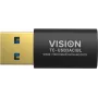 Vision Professional - Adaptador USB - USB Type-A (M) para USB-C de 24 pinos (F) - USB3.0 - Preto (TC-USB3AC/BL)