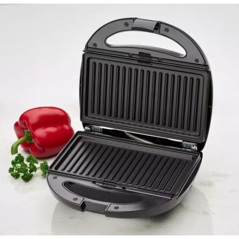Clatronic ST/WA 3670 Máquina de sandes 800 W preto, aço inoxidável