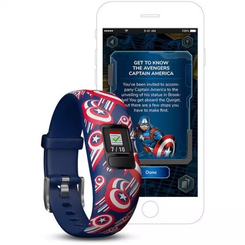 Garmin vivofit jr. 2 Marvel Captain America pulseira de atividade para crianças