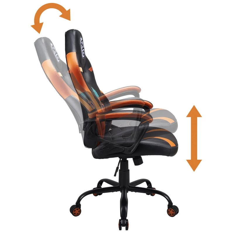 Cadeira gaming para PC Subsonic SA5573-D4 assento acolchoado preto laranja