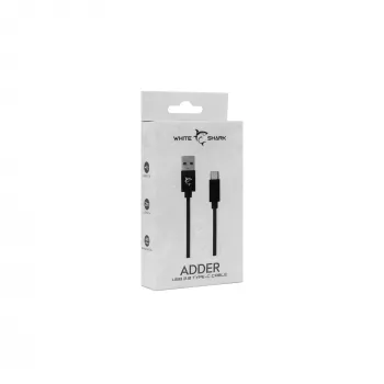 Cabo USB para USB-C White Shark Adder 2 m – cabo de carregamento e transferência de dados, branco