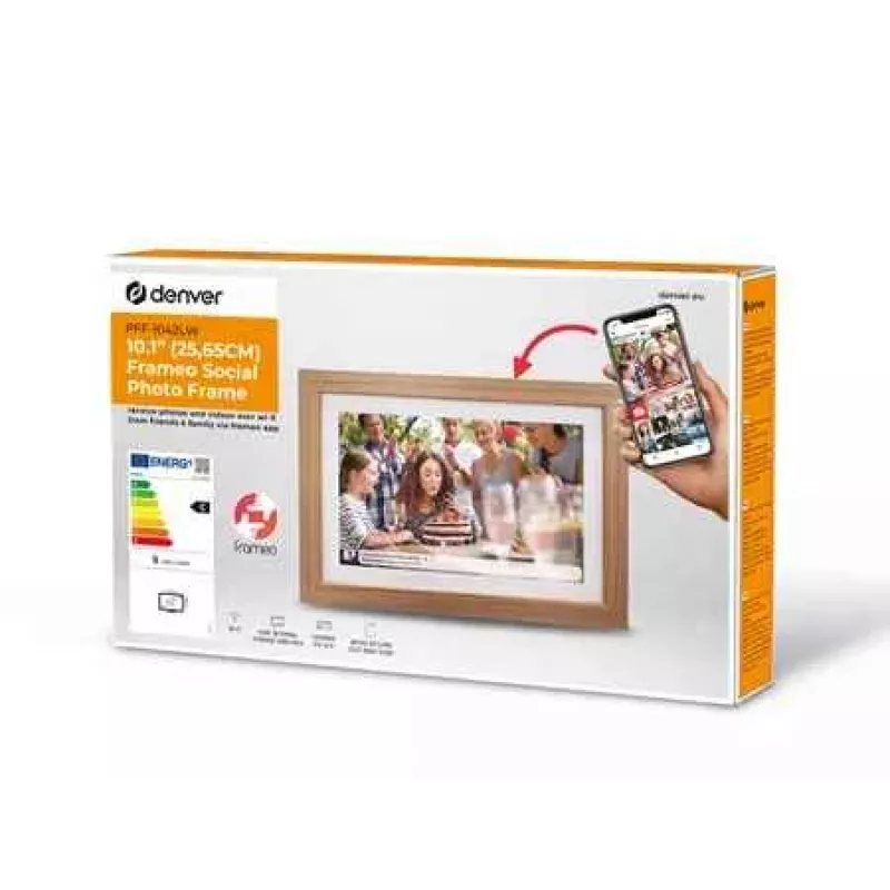 Denver moldura com FRAMEO 10.1 16GB madeira clara