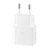 Carregador USB-C de parede Samsung EP-T2510 25W branco, carregador rápido universal para interior com PPS