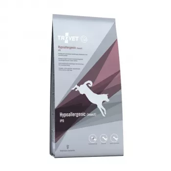 Alimento seco para cães TROVET Hypoallergenic Insect 10 kg — alimentação completa sem cereais para cães adultos, 21% proteína, 16% gordura