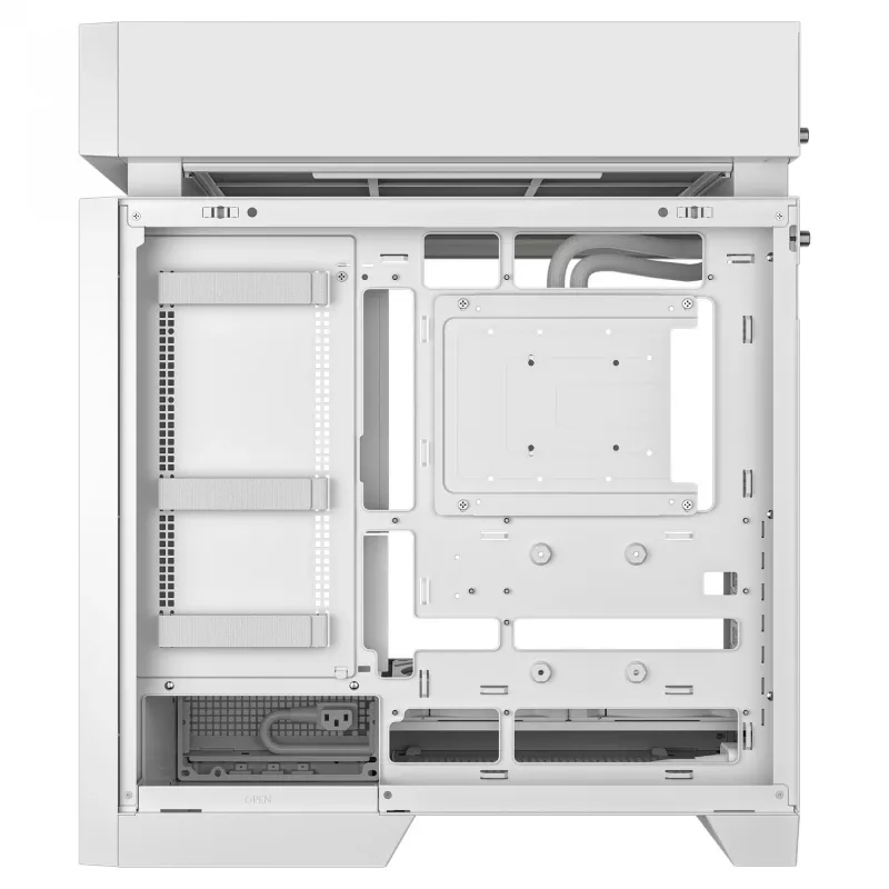 Caixa de PC de secretária DeepCool CL6600 WH — branca, suporta fontes de alimentação ATX/PS2/SFX/SFX-L, 140 mm à frente, 120/140 mm no topo/traseira, unidades de 2,5 polegadas e 3,5 polegadas