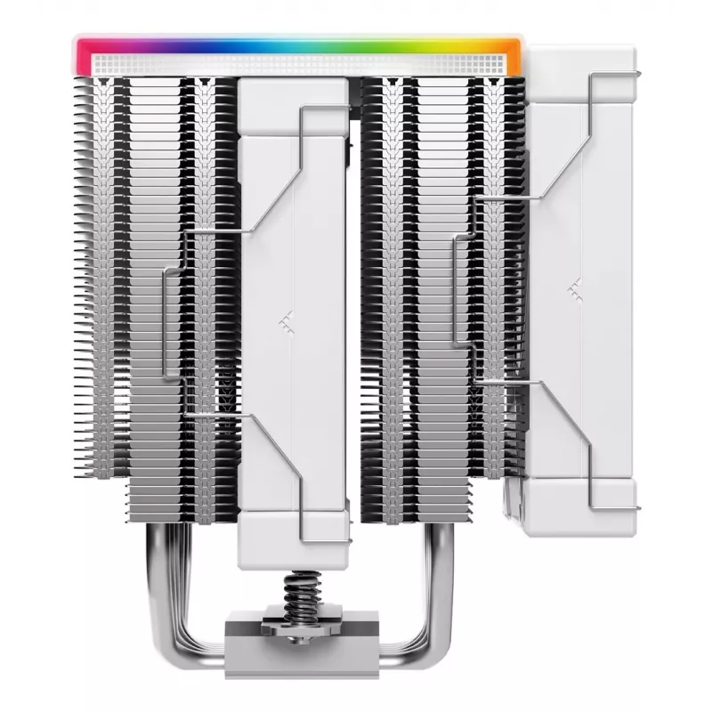 Arrefecedor de ar DeepCool AK620 Digital SE White — duas ventoinhas de 120 mm, 6 heatpipes, PWM, suporte LGA-1700, ecrã integrado