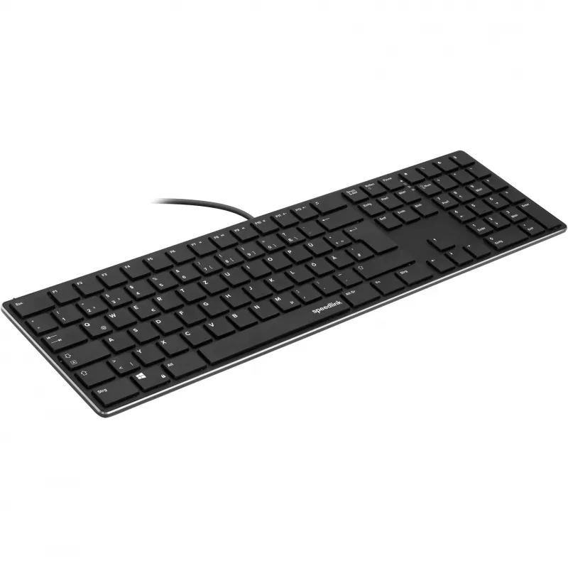 Teclado SPEEDLINK SL-640010-BK USB Alemão Preto Tamanho completo 110 teclas