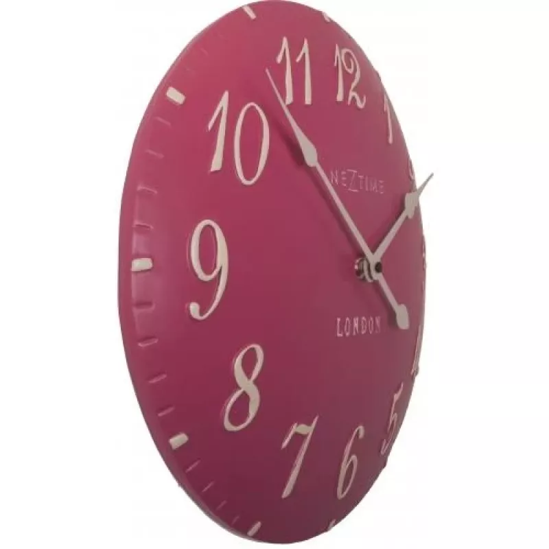 NeXtime Relógio 3084rz London Arabic, Ø34,5 cm, parede, rosa/branco