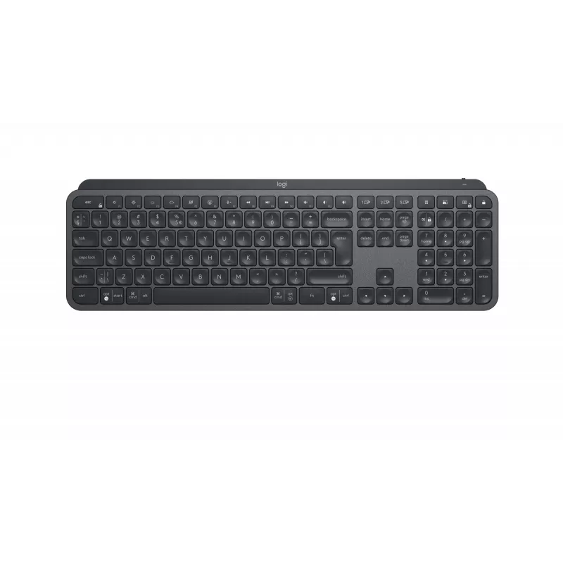 Teclado Logitech MX Keys for Business - retroiluminado - sem fios - Bluetooth, 2,4 GHz - QWERTY - GB - Grafite (920-010250)