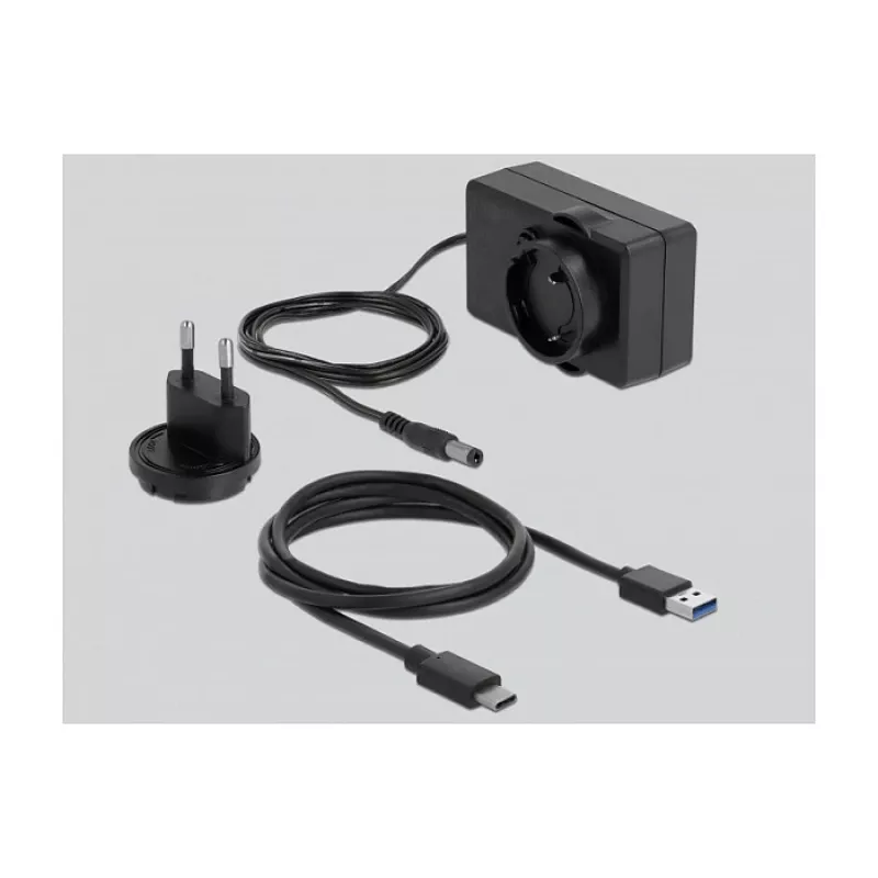 Docking station DeLOCK USB Type-C para 2 x HDD / SSD SATA - Docking station para HDD com baías: 2 - 2.5 / 3.5 partilhadas (6,4 cm/8,9 cm partilhadas)