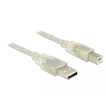 Cabo USB DeLOCK 83893 USB 2.0 1,5 m USB A USB B translúcido