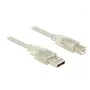 Cabo USB DeLOCK 83893 USB 2.0 1,5 m USB A USB B translúcido