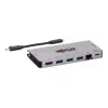 Dock USB-C - 4K HDMI, USB 3.2 Gen 1, hub USB-A, GbE, cartão de memória, carregamento PD 100W, cabo removível U442-DOCK5D-GY