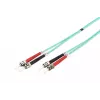 DIGITUS - Cabo de patch - ST Multimodo (M) - ST Multimodo (M) - 3 m - Fibra ótica - 50/125 µm - turquesa