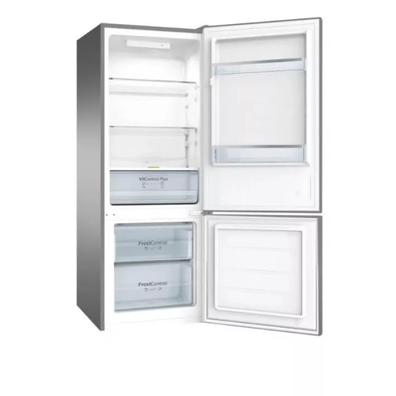 Amica FK244.4X(E) frigorífico combinado de instalação livre, congelador em baixo, frigorífico de 153 l, congelador de 52 l, FrostControl, classe energética E