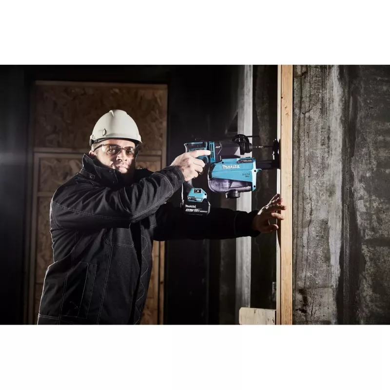 Martelo combinado a bateria DHR182ZU, 18 Volts, martelo perfurador azul/preto, Bluetooth, sem bateria e carregador