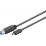 Cabo USB 3.0 SuperSpeed Wentronic Goobay > USB-C™, 1 m - Ficha USB 3.0 (tipo B) > Ficha USB-C (67986)