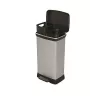 Caixote do lixo Curver 23L mecanismo de pedal, aspeto metálico, capacidade de 23 litros